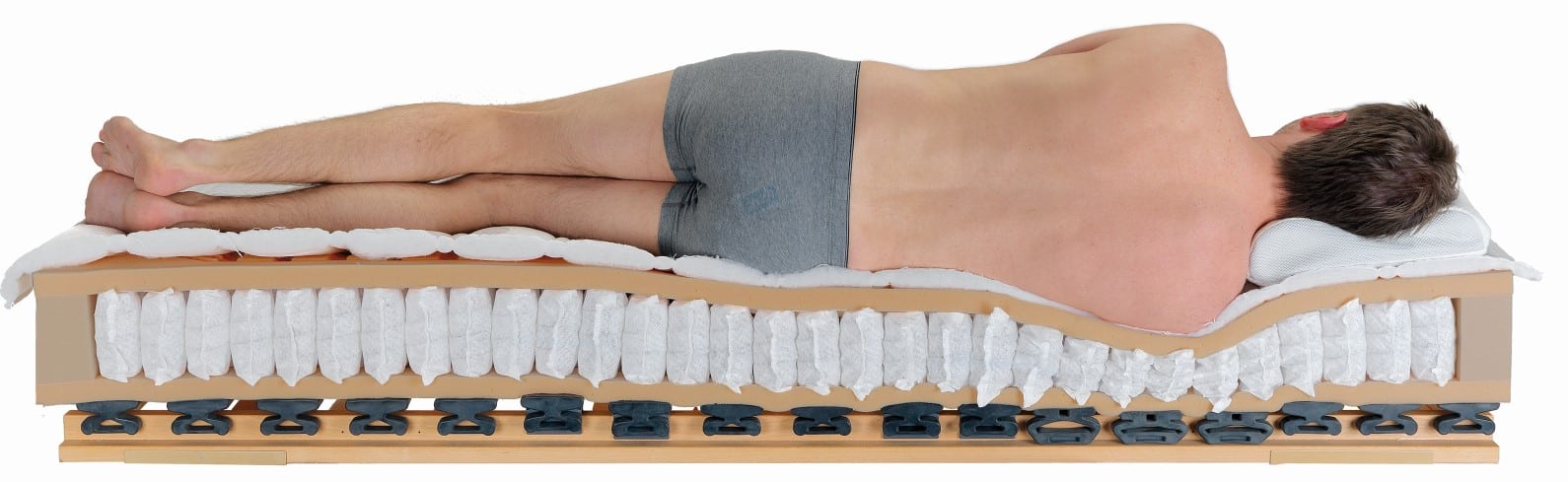 Di richtige Liegeposition in der Seitenlage